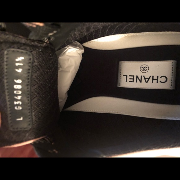 Chanel pink and black sneakers worn once size 41.5 - Picture 7 of 7